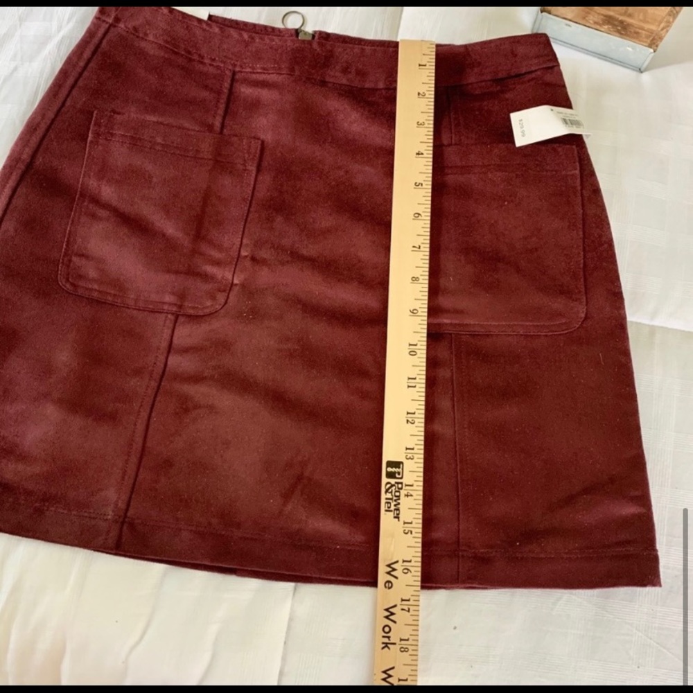 Old Navy Burgundy Suede Mini Skirt